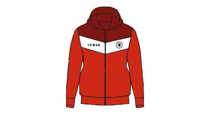 Chaqueta de chándal roja -Entrenador/a-